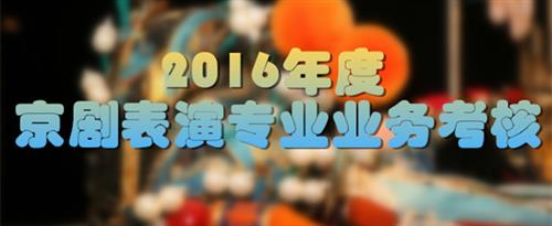 亚洲靠逼网国家京剧院2016年度京剧表演专业业务考...